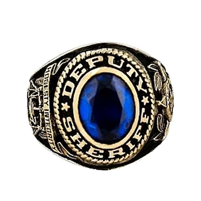 Eco-friendly men ring jewelry blue stone ss925 ring
