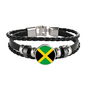 Unique design wholesale jewelry country flags thread bracelet