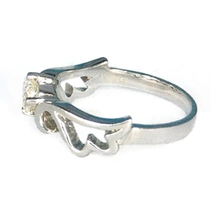 Fine guangzhou women's wings ring 9925 sterling silver jewelry finding