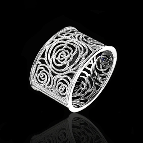 Unique style flower design buckingham jewellery bangle