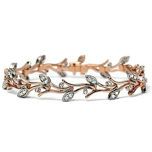 Custom leaf cz ladies bracelet fancy designs new designs