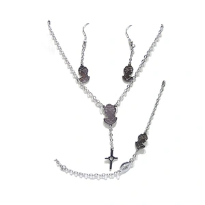 Christian cross design wholesale titanium jewelry set 2019