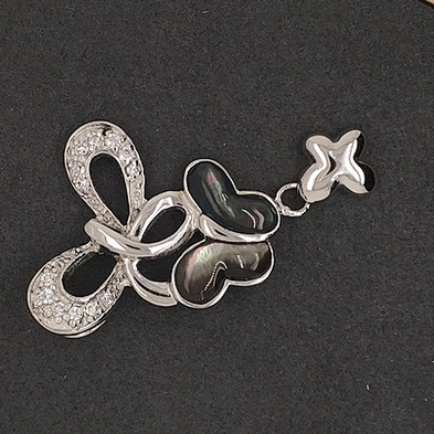 Hollow Cz Butterfly Pearl Oyster Silver Jewelry Photo Locket Pendants