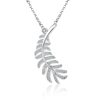 Bridal Wedding Fancy White Cz Stone Leaf Jewelry Necklace Set