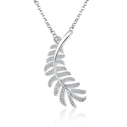 Bridal Wedding Fancy White Cz Stone Leaf Jewelry Necklace Set