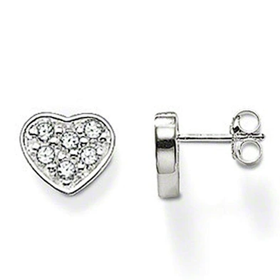 American Gemstone 925 Silver Pave Diamond Jewelry Heart Earring Manufacturer