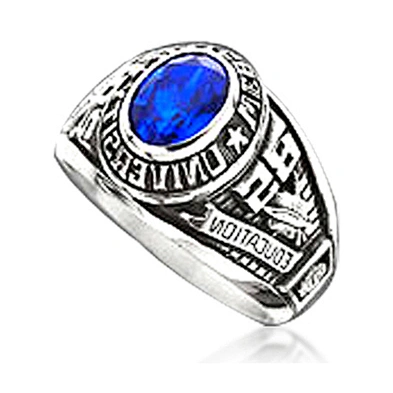 Good souvenir blue sapphire sterling silver rings
