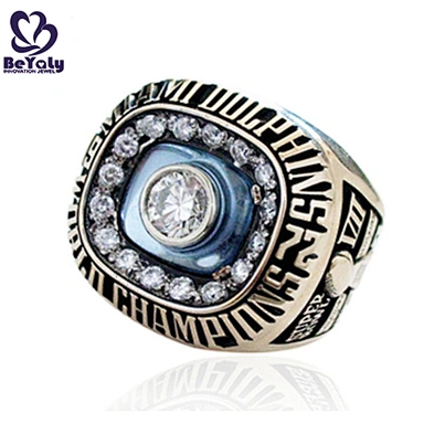Gold plated enamel multi stone zircon ring for men