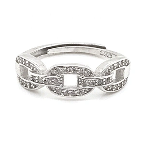 White Gold Italian cz 925 Sterling Silver Ring For Men