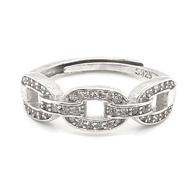White Gold Italian cz 925 Sterling Silver Ring For Men