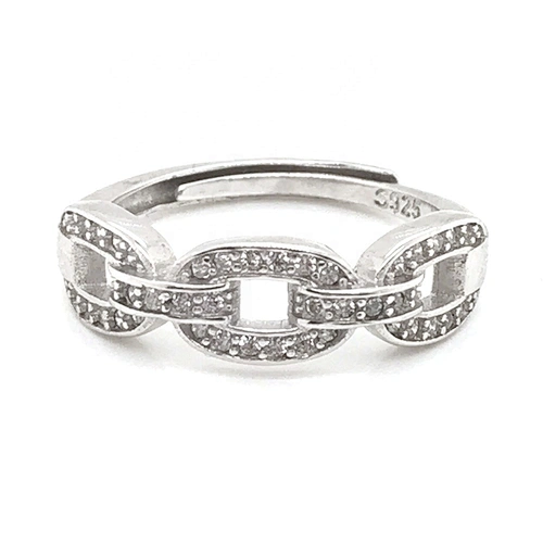 White Gold Italian cz 925 Sterling Silver Ring For Men