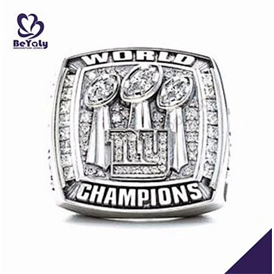 New York world champions white stone beautiful silver ring