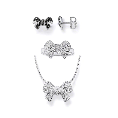 Fairy black bowknot design bridal fashion jewellery sets