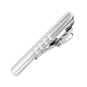 Simple mesh design blank men's bus metal tie clip