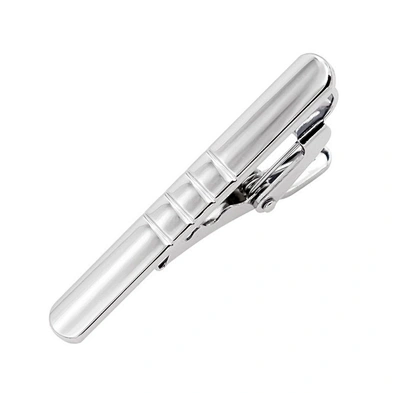 Simple mesh design blank men's bus metal tie clip