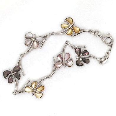 Esthetical flower 925 sterling silver bracelet made in italy