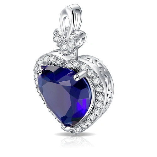 Heart Crystal Pendant Shape Natural Amethyst Infinity Love Heart Pendant