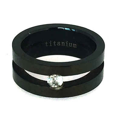Black enamel environmental male stainless steel scripture rings