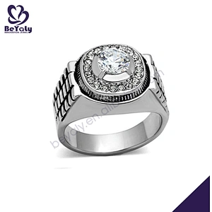 Personalized stone customized ring stainless steel jewelry