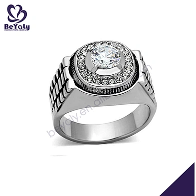Personalized stone customized ring stainless steel jewelry