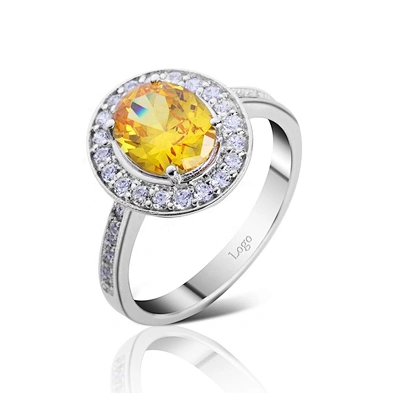 Blue Diamond Wedding Rings For Women, Silver 925 Rings Blue Topaz