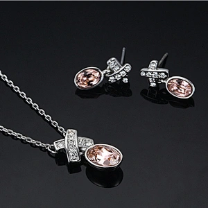 Fashion cz bowknot sterling silver 925 jewelry sets sale