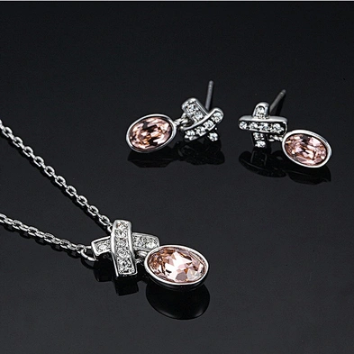 Fashion cz bowknot sterling silver 925 jewelry sets sale