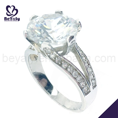 Cubic zircon 6925 silver band ring jewelry engagement ring band