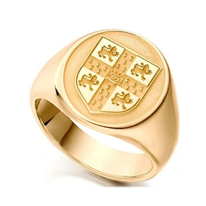 18K Gold Plating 3D Computer Custom Design Signet Rings For Men Lion