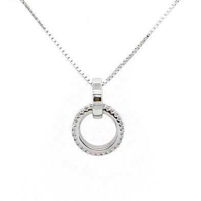 New Hot Style Box Chain Two Circles Cross In Together Design Necklace