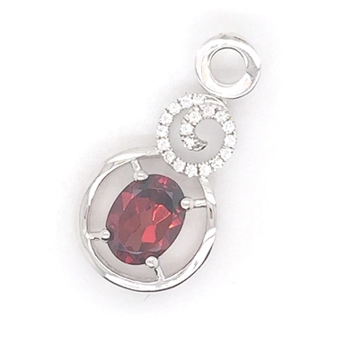 Red Stone Bubble Gum Bead Necklace, 925 Silver Red Stone Pendant, Swirled Charm Red Gem Bubble Pendant
