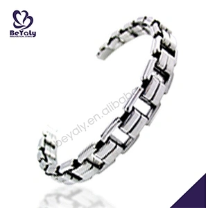 Satin finish men titanium accessory diamond tennis bracelet