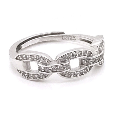 White Gold Italian cz 925 Sterling Silver Ring For Men