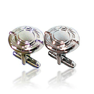 Elegant handmade flower design silver or brass cuffl link