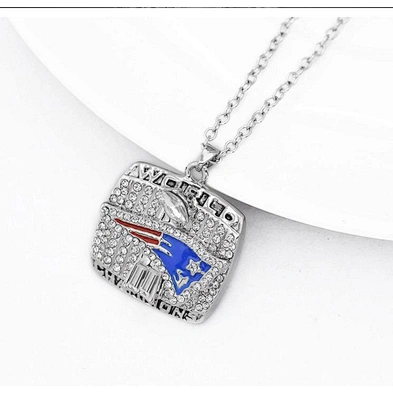 Gold plated design silver american football necklace