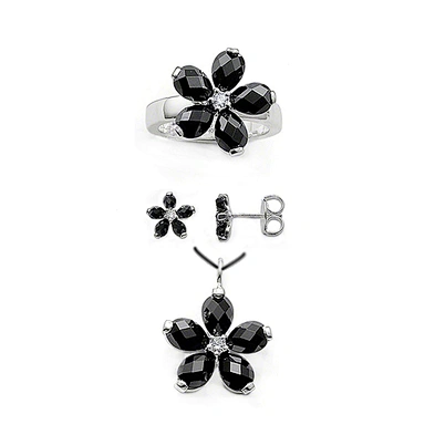 Beauty flower series silver or brass fashion jewelry set
