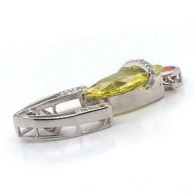 Fashion Silver Yellow Green Natural Crystal Stone Cosmic Series Pendant Jewelry Wholesale