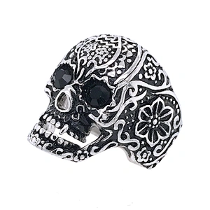 High quality custom design skull mens rings stainless steel