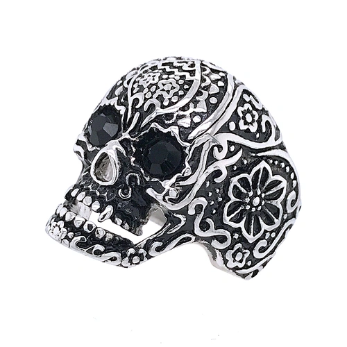High quality custom design skull mens rings stainless steel