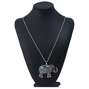 New hot style jewelry retro simple fashion chain resin elephant pendant necklace
