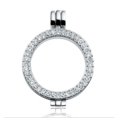 Simple design cheap silver locket charm necklace