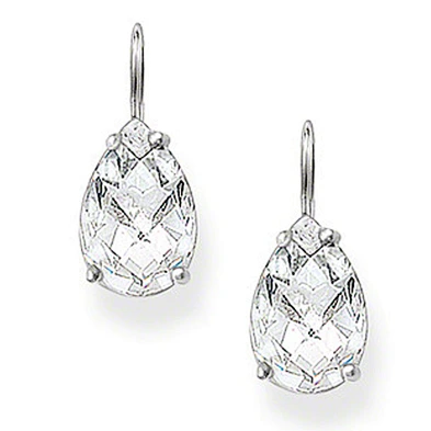 Stick on tear drop earring rhinestone for adult