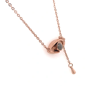 Rose Gold Evil Eye Pendant Projection I Love You Necklace 100 Languages