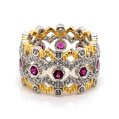Value 925 silver natural 18k ruby gemstone ring