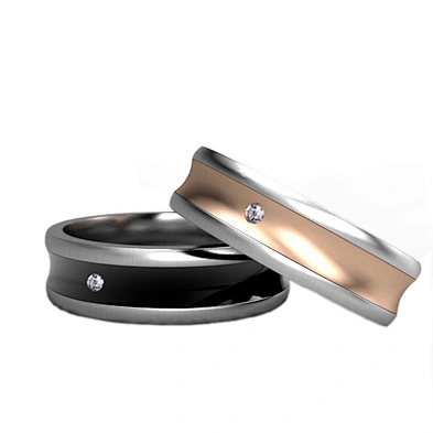 Stainless steel cheap simple silicone wedding ring