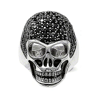 Fresh america punk stainless steel mens skull head rings