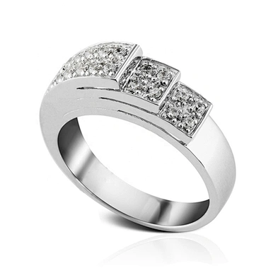 Shiny women aaaaa cz jewelry, white gold cz ring 925