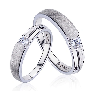 White Gold Italian cz 925 Sterling Silver Ring For Men