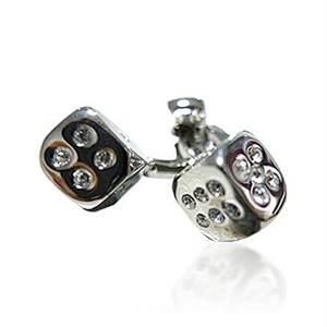 Shiny cool fashion dice design wholesale cufflinks shenzhen