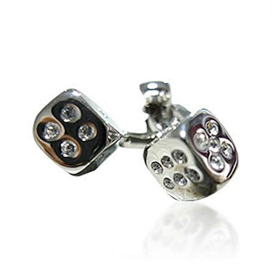 Shiny cool fashion dice design wholesale cufflinks shenzhen